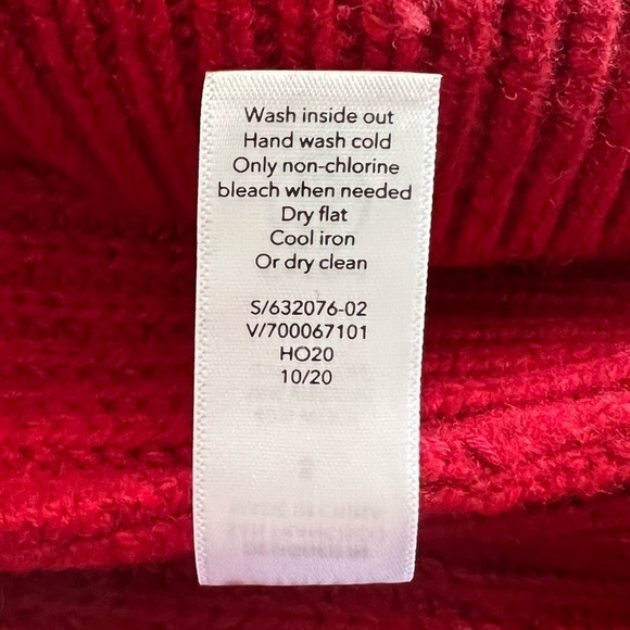 Athleta Cascades Cocoon Crew Neck Sweater Wool Blend Red Size S NWT - Picture 11 of 13
